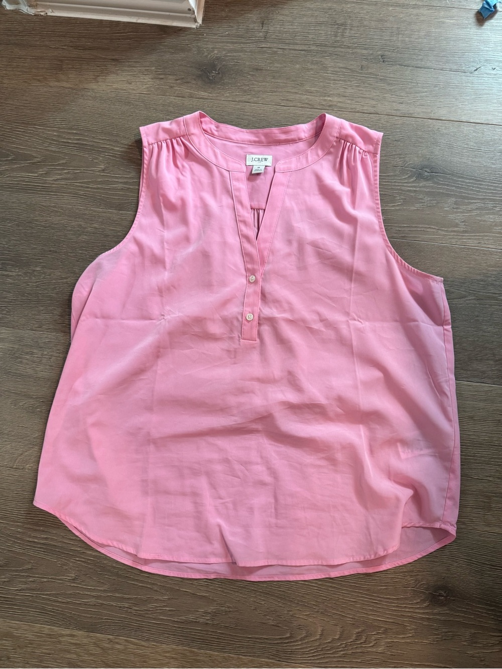 J. Crew Light Pink Sleeveless Split-Neck Camisole